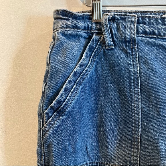 KANCAN Sz 13 High Rise Slim Patch Pockets Mid Wash Distressed Straight Jeans - Picture 6 of 13